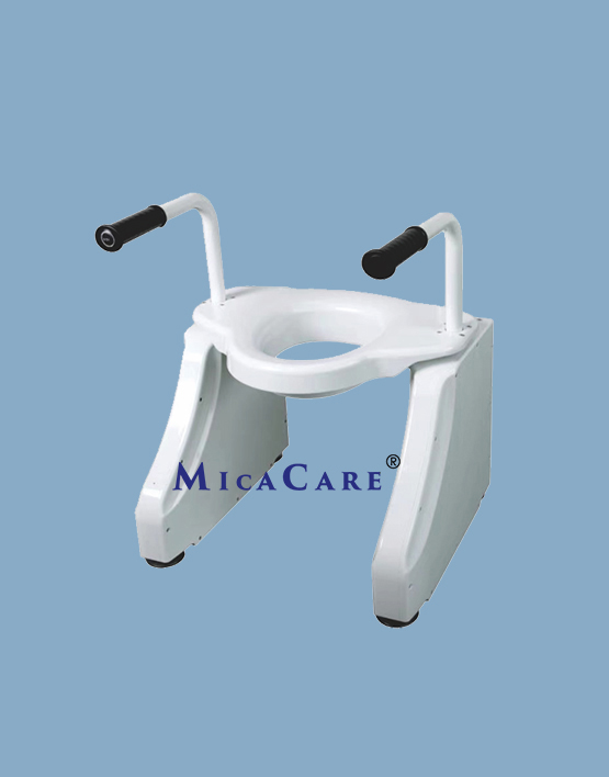 Ergonomic Foldable Toilet Chair with Backrest for Elderly Comfort