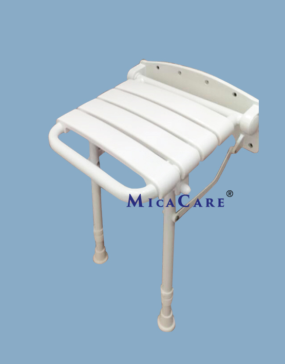 Compact Wall-Mounted Folding Stool for Showers and Changing