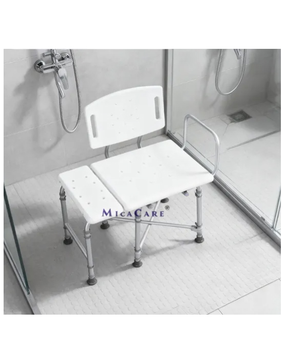 Medline Bathtub Transfer Bench Secure and Effortless Seating Solution Seniors and Adults - Image 3