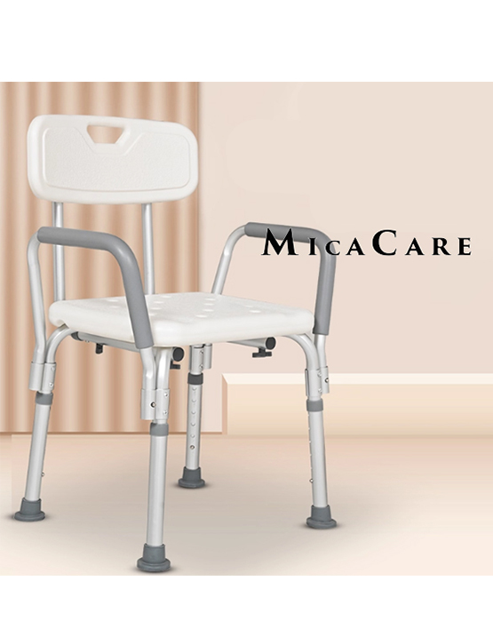 Durable Aluminium Frame Shower Seat with Anti-Slip Design - Image 4