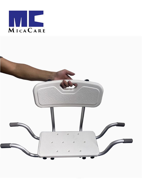 Adjustable & Removable White Bathtub Seat with Backrest Safe, Relaxing Baths - Image 3