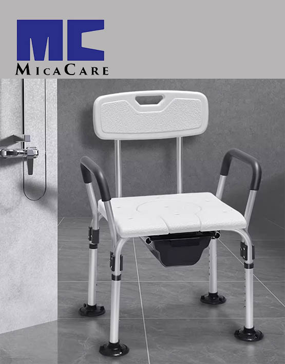 Premium Adjustable Commode Seat with Durable Aluminum Support Frame - Image 3