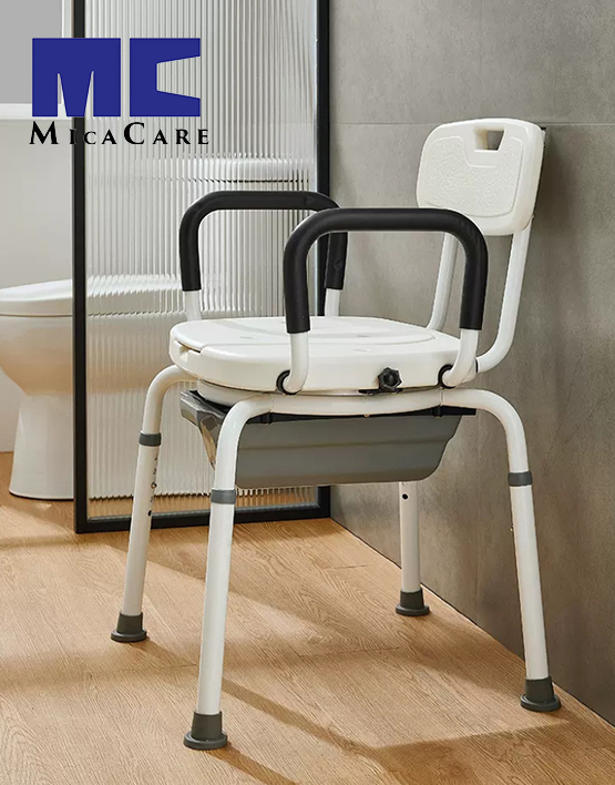 Comfortable Shower and Commode Chair with Adjustable Height - Image 4