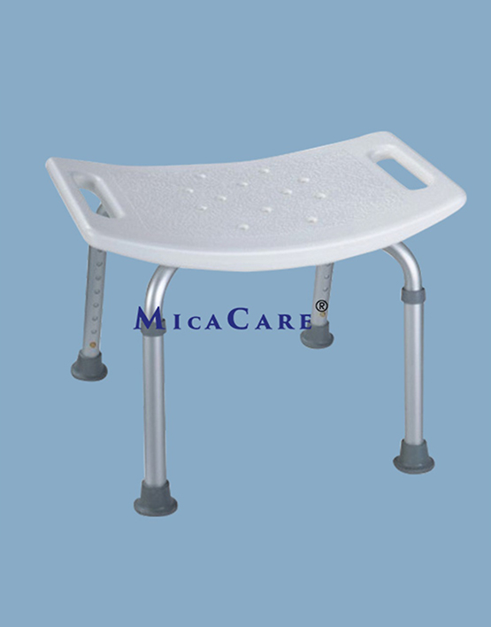 Adjustable White Bath Seat with Quick-Dry Holes & Non-Slip Design