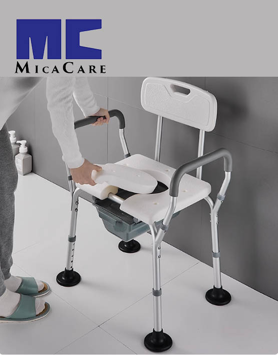 Premium Adjustable Commode Seat with Durable Aluminum Support Frame - Image 4