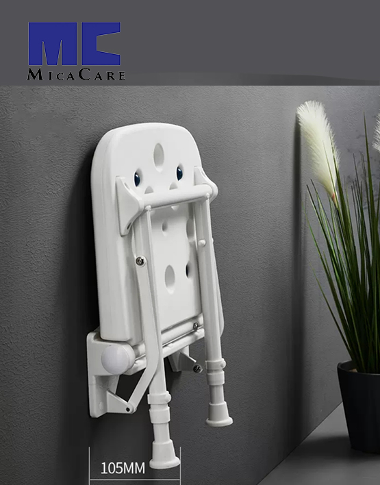 Lightweight Medical Folding Shower Chair with Padded Seat - Image 4