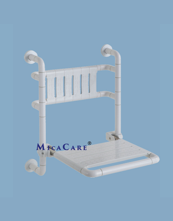 Adjustable Folding Bath Chair with Backrest and Grab Bar