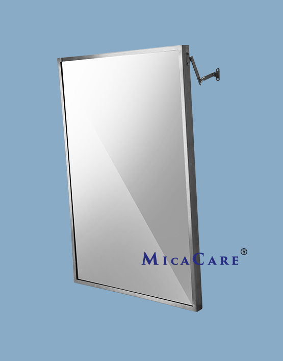 Premium Adjustable Glass Mirror with Stainless Steel Frame