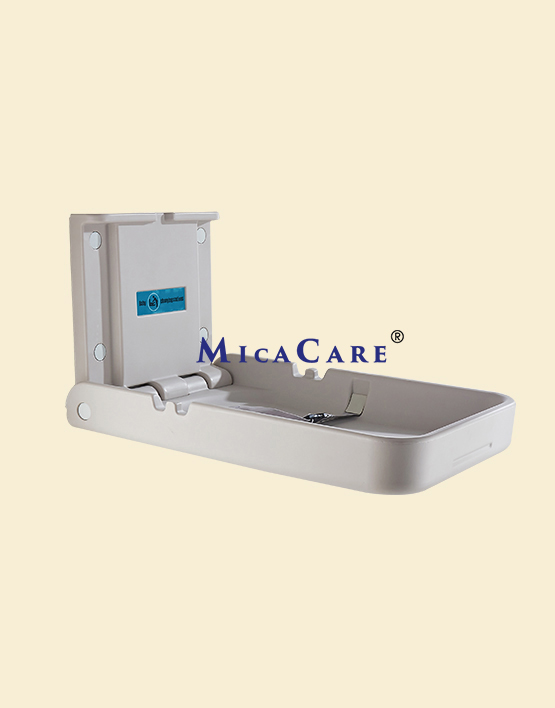 Space-Saving Vertical Baby Changing Station with Secure Belt System