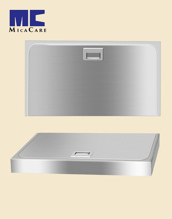 Wall-Mounted Horizontal Changing Station with Sleek Stainless Steel Finish - Image 3
