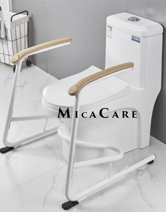 Adjustable 25-Inch Free Standing Toilet Safety Rail for Elderly & Seniors