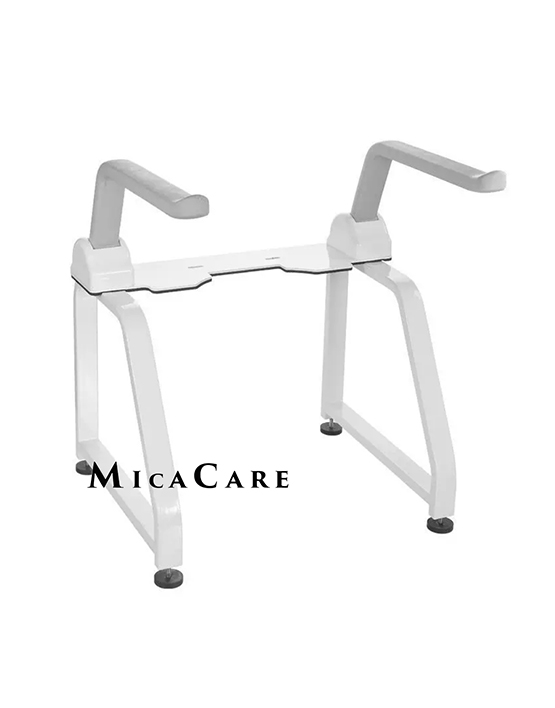 30-Inch Toilet Safety Frame with Floor Bars Support Rail Elderly Handicap Accessibility