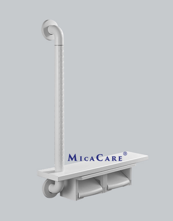 3-in-1 Bathroom Grab Bar with Shelf & Toilet Paper Holder 24-Inch Stainless Steel