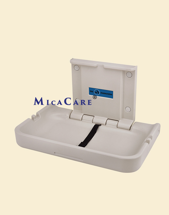 Wall-Mounted Horizontal Baby Changing Station Space-Saving Diaper Changing Table