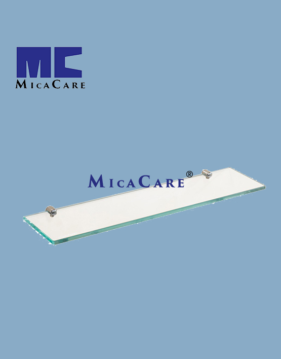 Modern Floating Glass Shelf with Sturdy Aluminum Brackets for Bathroom - Image 2