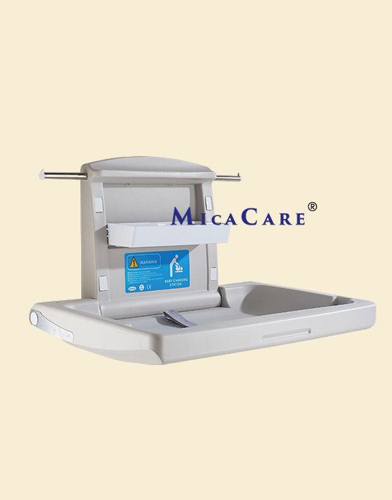 Surface-Mounted Horizontal Baby Changing Station Built-in Liner Dispenser
