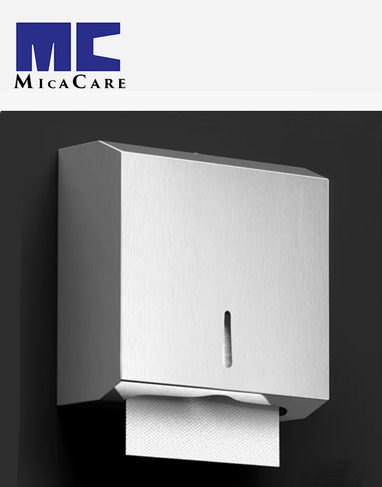 Secure & Hygienic Z-Fold Tissue Dispenser - Stainless Steel with Key Lock - Image 3