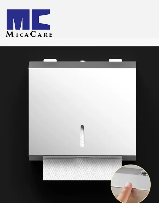 Secure & Hygienic Z-Fold Tissue Dispenser - Stainless Steel with Key Lock - Image 4