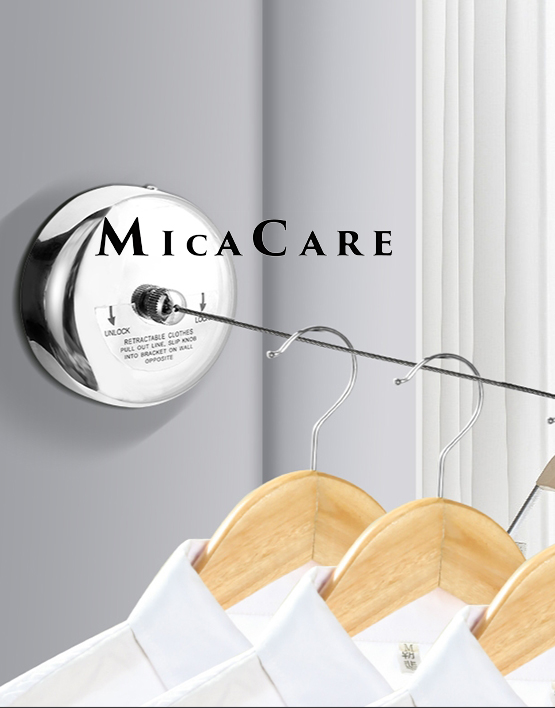 Polished Stainless Steel Retractable Clothesline for Hotel & Bathroom Laundry - Image 4