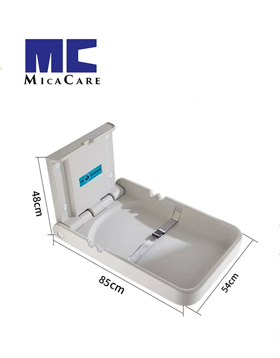 Space-Saving Vertical Baby Changing Station with Secure Belt System - Image 5