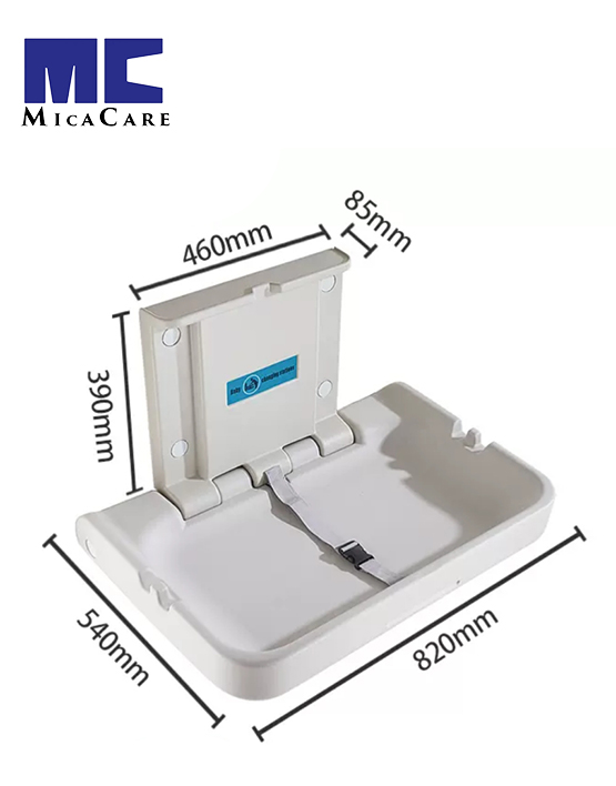 Wall-Mounted Horizontal Baby Changing Station Space-Saving Diaper Changing Table - Image 4