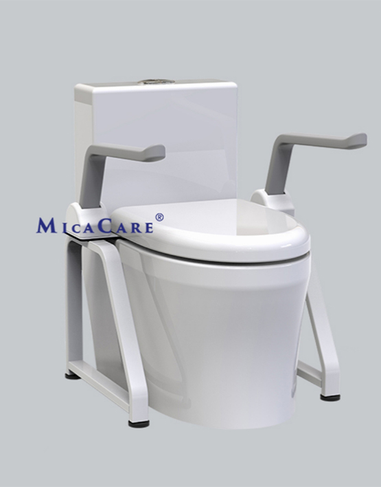 30-Inch Toilet Safety Frame with Floor Bars Support Rail Elderly Handicap Accessibility - Image 2