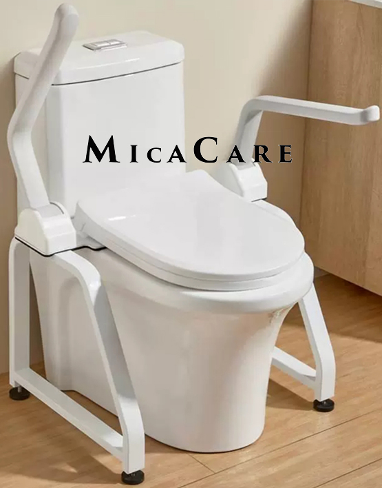 30-Inch Toilet Safety Frame with Floor Bars Support Rail Elderly Handicap Accessibility - Image 3