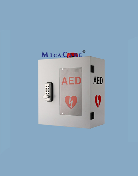 Premium White Steel Aed Wall Cabinet with Secure Digital Lock