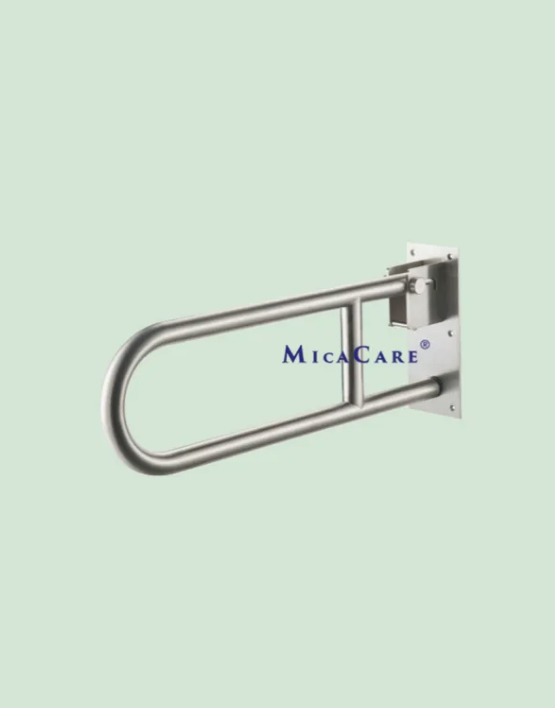 Safety 30-Inch Flip-up Screw-in Bathroom Grab Bar with Textured Grip for Handicapped