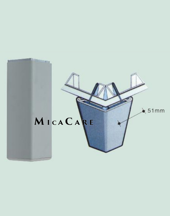 135° angle corner guard with 51mm wings and aluminum retainer - Image 3