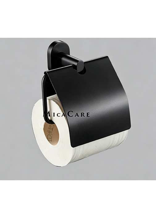 Wall Mount Polished Chrome Toilet Paper Holder with Flip Cover - Image 3