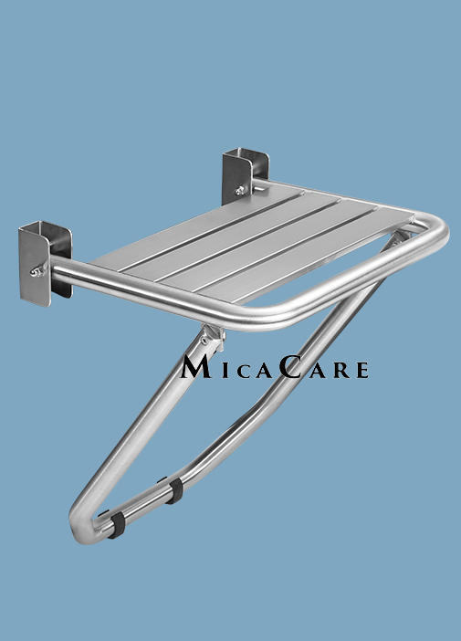 Disabled Ss Bathroom Fold Shower Seat Width 480mm with Floor Support