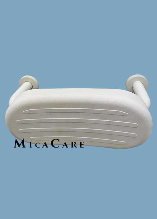 White Wall Mount Anti-Slip Toilet Safety Backrest for Elderly Users