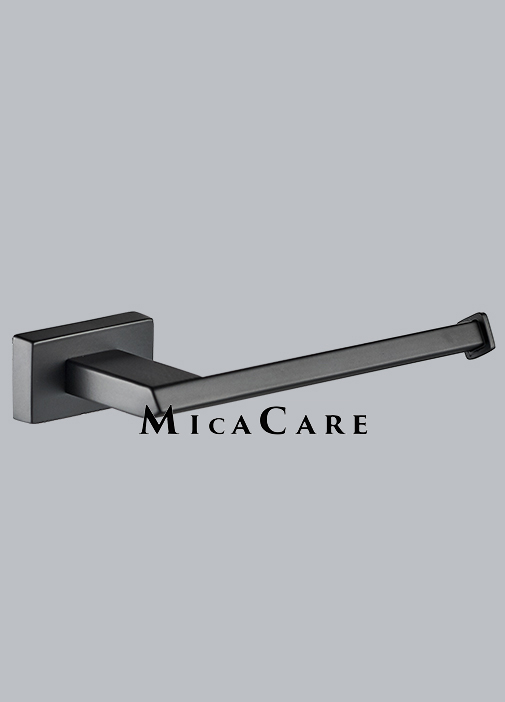 Durable Square Matt Black 304 Stainless Steel Towel Ring