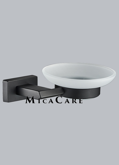 Contemporary Square Matt Black 304 Stainless Steel Soap Dish