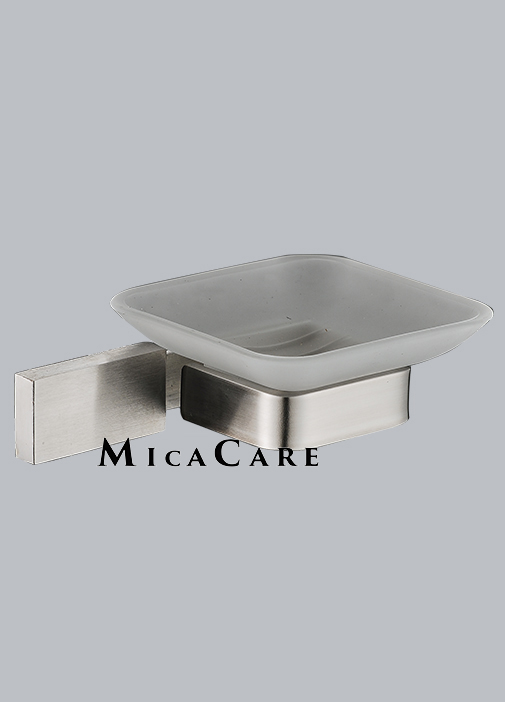 Stylish Wall Mount Square 304 Stainless Steel Soap Dish with Polished Shiny Chrome Finish