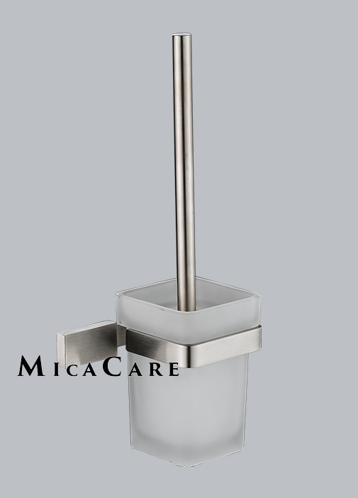 Rectangular 304 Stainless Steel Brushed Gold Toilet Brush Holder