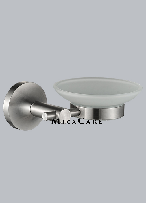 Sleek Stainless Steel Wall-Mounted Soap Dish Sturdy Build