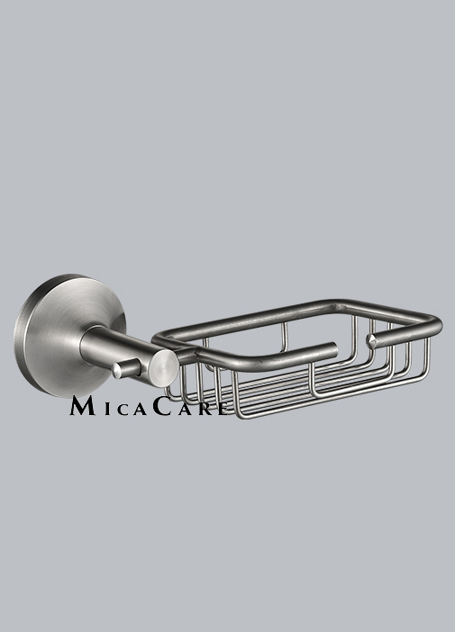 Refined 304 Stainless Steel Wall-Mounted Soap Tray for Residential & Hotel Use