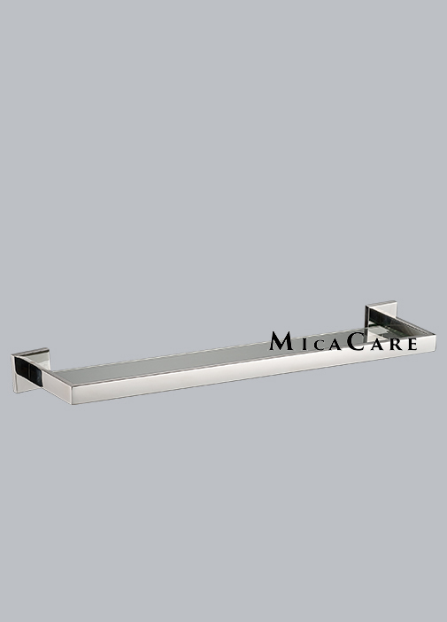 Elegant Chrome Frame Glass Bathroom Shelf for Modern Bath Spaces