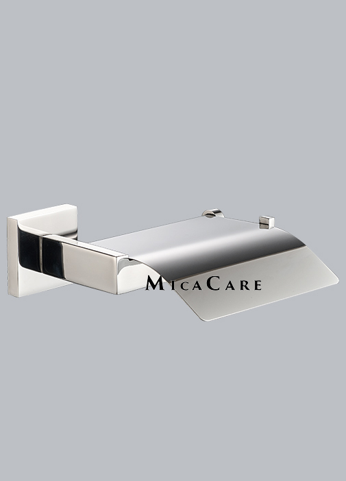 Elegant Chrome Square Bathroom Tissue Holder with Easy Installation
