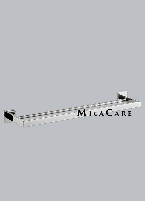 Chic Decor Brushed Gold Square Double Towel Bar