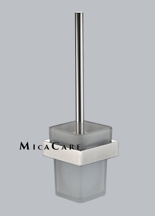 Wall Mount Square 304 Stainless Steel Brushed Gold Toilet Brush Holder