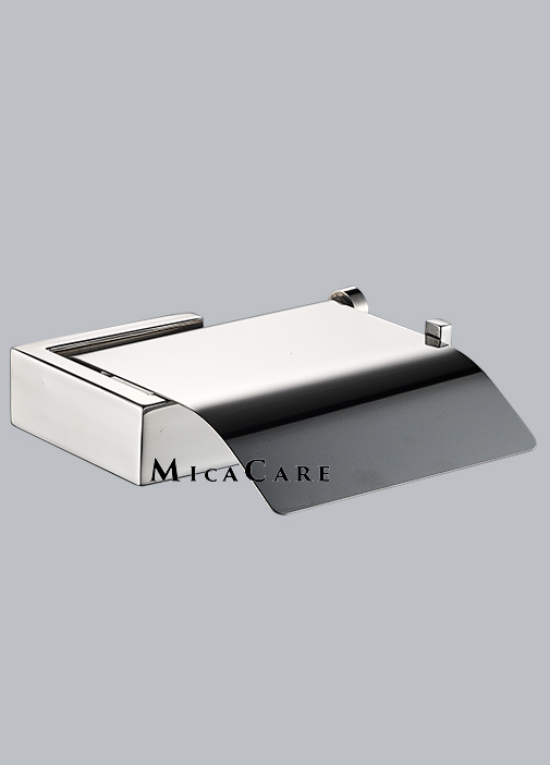 Chrome 304 Stainless Steel Square Tissue Holder with Cover & Easy Installation
