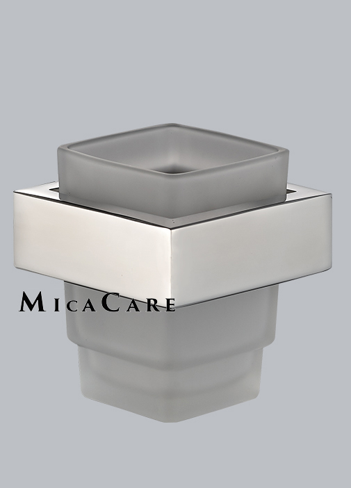 Square Matt Black 304 Stainless Steel Toothbrush Tumbler Holder for Hotel Use