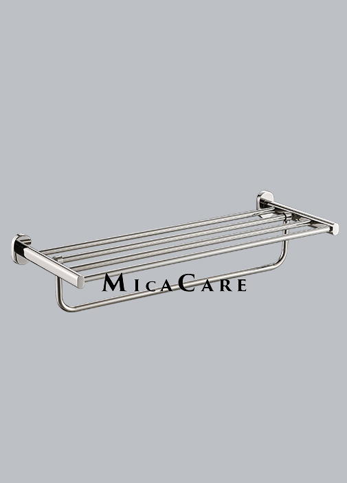 Matte Black Wall Mount Double Layer Bathroom Towel Rack