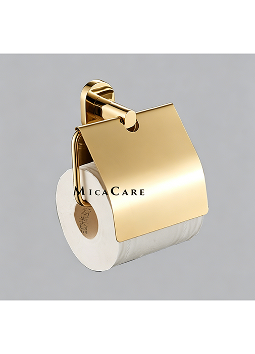 Wall Mount Polished Chrome Toilet Paper Holder with Flip Cover - Image 4