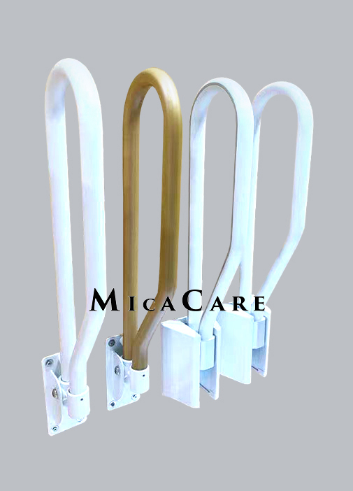 Soft Touch Antibacterial Folding Oval Bathroom Grab Bar Safety Handrail for Elder