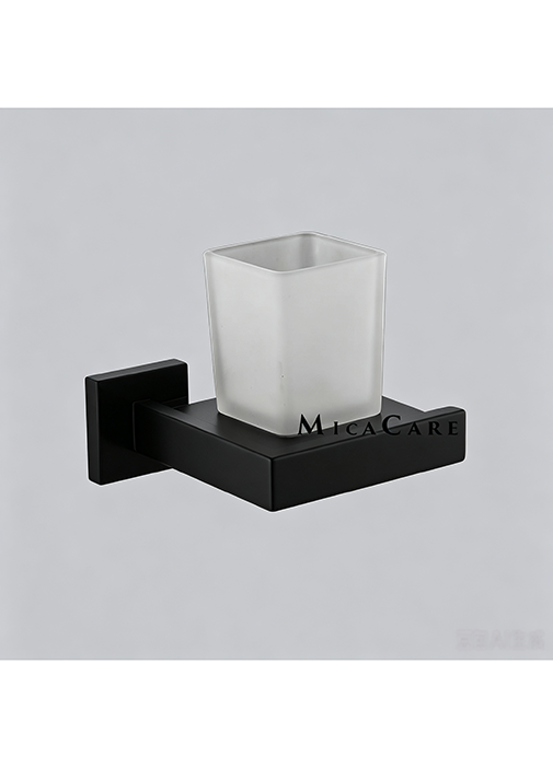 Elegant Square Brushed Stain Tumbler Holder - Durable Bathroom Hardware Solution - Image 3