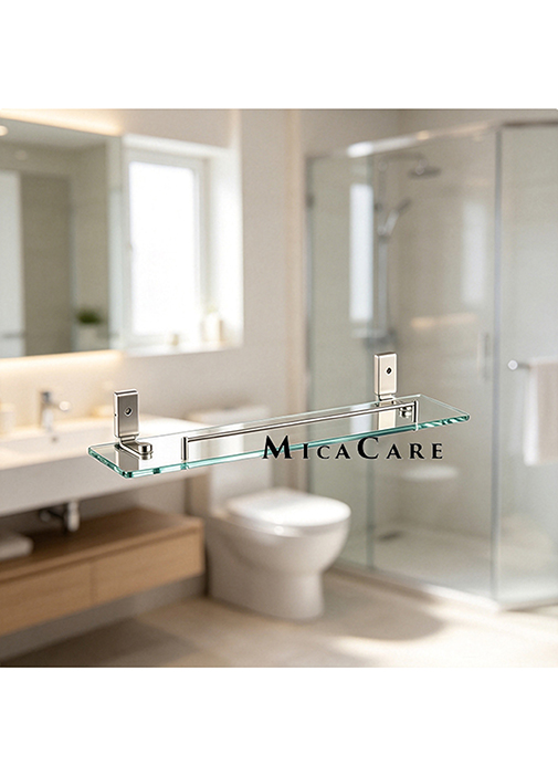 Stylish Chrome 304 Stainless Steel Square Wall Mount Bathroom Shelf - Image 3